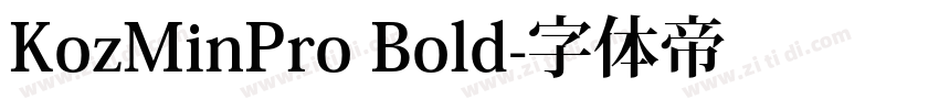 KozMinPro Bold字体转换